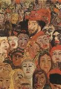 James Ensor Portrait of the Artist Sur-Rounded by Masks (mk09) painting
